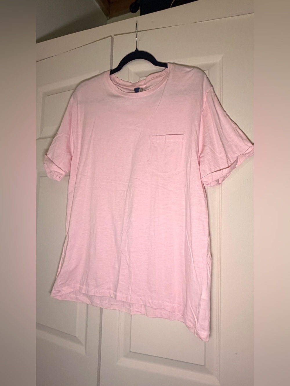 H&M Men's Light Pink Short Sleeve Pocket Tee